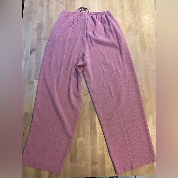 NWT Kathie Lee Woman Vintage Pant Shirt Matching Set Red Checked Size 14-20W - Picture 10 of 16